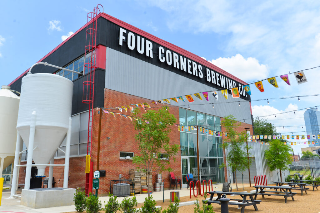 The patio at four corners brewing company is the perfect place for your next event or party.