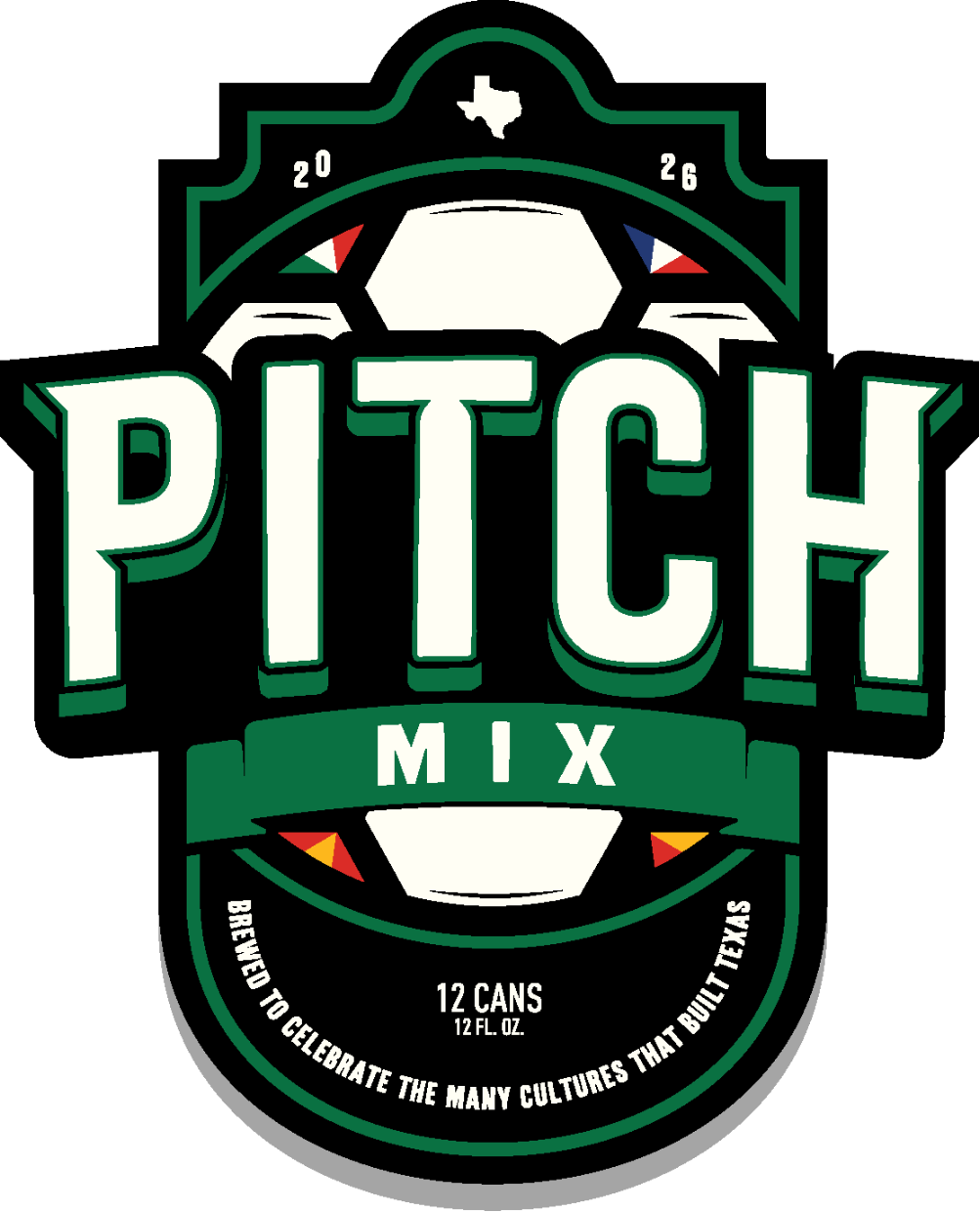 Pitch Mix logo representing Four Corners Brewing Co. World Cup-inspired beer variety pack